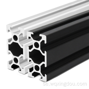 Black European Standard 2040 Industrial Aluminium Profile